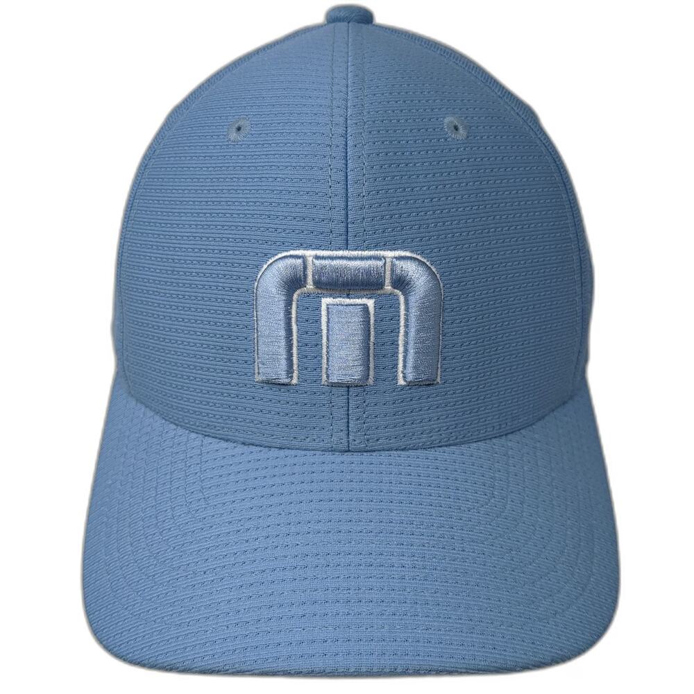 TravisMathew Snapback Blue Hat One Size MVE Mesh Structured Golf Flexfit Tech